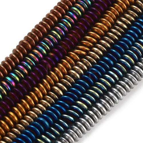 Electroplated Synthetic Non-magnetic Hematite Beads Strands G-P545-A01-01-1