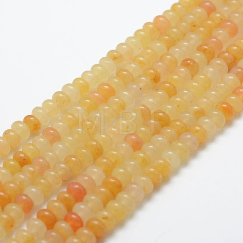 Natural Yellow Jade Beads Strands X-G-G665-12-6x4mm-1