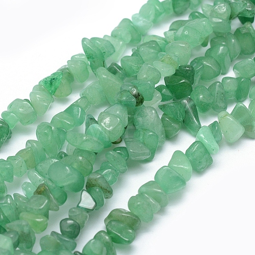 Natural Green Aventurine Beads Strands X-G-P332-09B-1