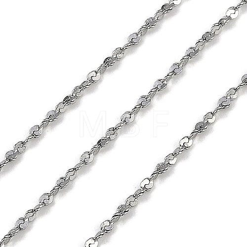 Tarnish Resistant 304 Stainless Steel Chains CHS-L001-170-0.5mm-1