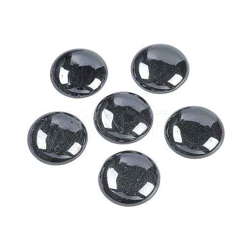 Synthetic Non-magnetic Hematite Cabochons G-H1596-FR-25mm-31-1