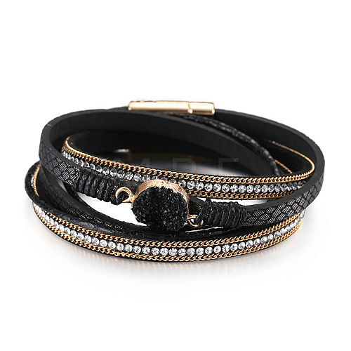 Imitation Leather Multi-strand Bracelets for Women WG6BD9A-05-1