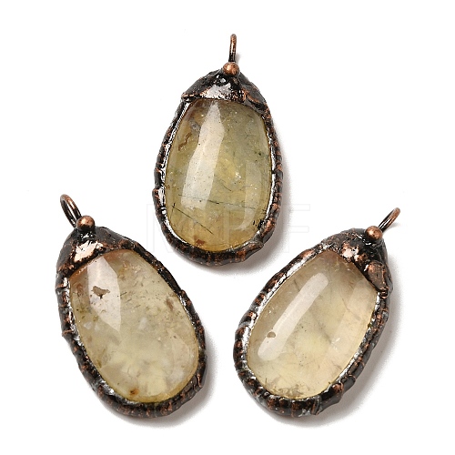 Natural Prehnite Pendants G-K381-05R-03-1