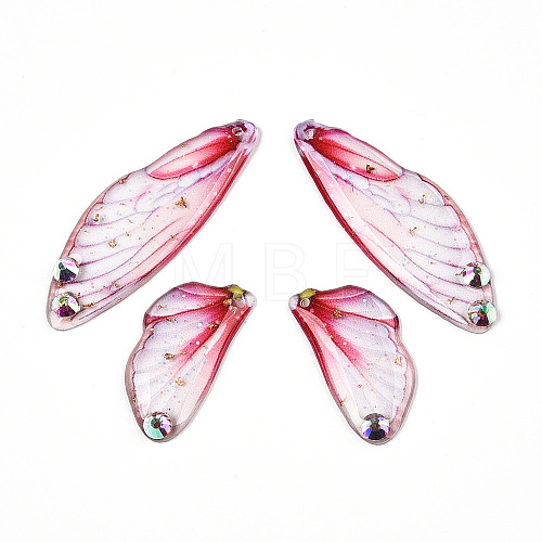 Epoxy Resin Butterfly Wing Pendants FIND-N005-65F-1