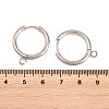 316 Stainless Steel Huggie Hoop Earring Findings EJEW-B158-01E-P-3