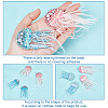 4Pcs 2 Colors Jellyfish Handmade Beaded Appliques PATC-GA0001-12-4