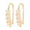 Brass Rhinestone Earring Hooks KK-C261-01C-G-1