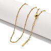 Round Brass Curb Chain Necklaces for Women NJEW-G084-17G-1