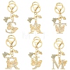 Alloy Rhinestone & Iron Keychain KEYC-YW00279-02-2