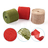 Yilisi 3 Rolls 3 Colors Polyester Imitation Linen Wrapping Ribbon OCOR-YS0001-02A-4