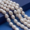 Natural Cultured Freshwater Pearl Beads Strands Rice X-A23TR011-5