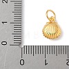 Fine Silver Sterling Silver Hollow Shell Shaped Charms with Jump Rings STER-R013-02G-3