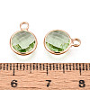 Golden Tone Brass Glass Charms GLAA-ZX008-24K-G-3