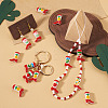5Pcs Boot Baking Paint Glass Enamel  Beads LAMP-TADJ0001-08I-6