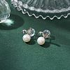 Natural Pearl Ear Studs EJEW-P286-39P-4