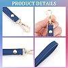 CHGCRAFT 12Pcs 12 Colors PU Leather Wrist Strap Keychains KEYC-CA0001-19-5