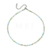 Faceted Rondelle Glass Beaded Necklace for Women NJEW-M208-01C-3
