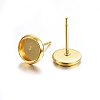 304 Stainless Steel Stud Earring Findings X-STAS-P210-46G-01-2