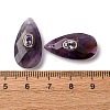 Natural Amethyst Pendants G-P586-01G-07-3