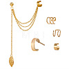 5 Pcs Alloy Cuff Earring Kits for Women WGFA45F-22-1