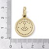 Brass Micro Pave Cubic Zirconia Pendants ZIRC-NH0001-01G-04-3