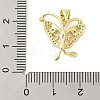 Butterfly Rack Plating Brass Micro Pave Cubic Zirconia Pendants KK-Z074-72G-3