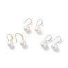 Shell Pearl Dangle Earrings EJEW-F233-01-1