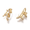 Brass Cuff Earrings X-ZIRC-Z015-01G-2