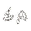 SHEGRACE Valentine's Day Brass Micro Pave Clear Cubic Zirconia Charms XGRQ4N444-704P-2