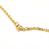 Fashionable 304 Stainless Steel Cable Chain Necklace Making STAS-A028-N081G-3
