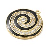 Brass Micro Pave Clear Cubic Zirconia Pendants CU-CBA4231-04C-G-2
