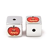 Printed Plating Acrylic Beads AC-CBA655C-17D-2