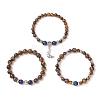 Adjustable Natural Tiger Eye Stretch Stackable Bracelets BJEW-JB13030-3