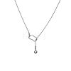304 Stainless Steel Round Ball Slider Lariat Necklaces for Women WGD4E8A-02-3
