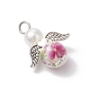 Angel Printed Porcelain Ceramic Pendants PALLOY-JF03359-03-4