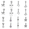 16Pcs 8 Styles Rack Plating Alloy Crystal Rhinestone European Dangle Charms FIND-CA0007-73-1