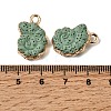Dyed Synthetic Lava Rock Pendants G-P614-05G-11-3
