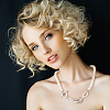 2Pcs 2 Colors ABS Plastic Pearl Beaded Necklaces Set for Women NJEW-AN0001-21-5