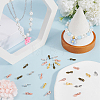 200Pcs 5 Style Alloy Glue-on Flat Pad Bails FIND-SP0001-81-4