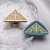 Golden Plated Triangle Shaped Wax Seal Brass Stamp Head STAM-K001-04G-12-1