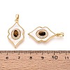 Natural Tiger Eye with Shell Pendants KK-N287-12G-03-3