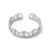 Non-Tarnish 304 Stainless Steel Crown Open Cuff Ring for Women LS-RJEW-E066-08P-2