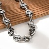 304 Stainless Steel Oval Link Chains Bracelets for Men & Women BJEW-D042-40P-2