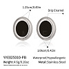 304 Stainless Steel Oval Stud Earrings HC0211-4-1