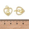 Brass Micro Pave Clear Cubic Zirconia Pendants KK-T085-16G-G-3
