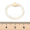 2Pcs 2 Styles Natural Cultured Freshwater Pearl Beaded Finger Rings RJEW-JR01050-5