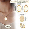 4Pcs Brass Pendant Cabochon Settings KK-BBC0020-14-2