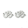 201 Stainless Steel Connector Charms STAS-U003-04P-1
