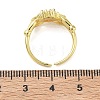 Brass Pave Cubic Zirconia Cuff Open Rings RJEW-H268-02G-5