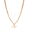 1Pc 304 Stainless Steel Letter Pendant Necklaces NJEW-LP0001-33N-G-1